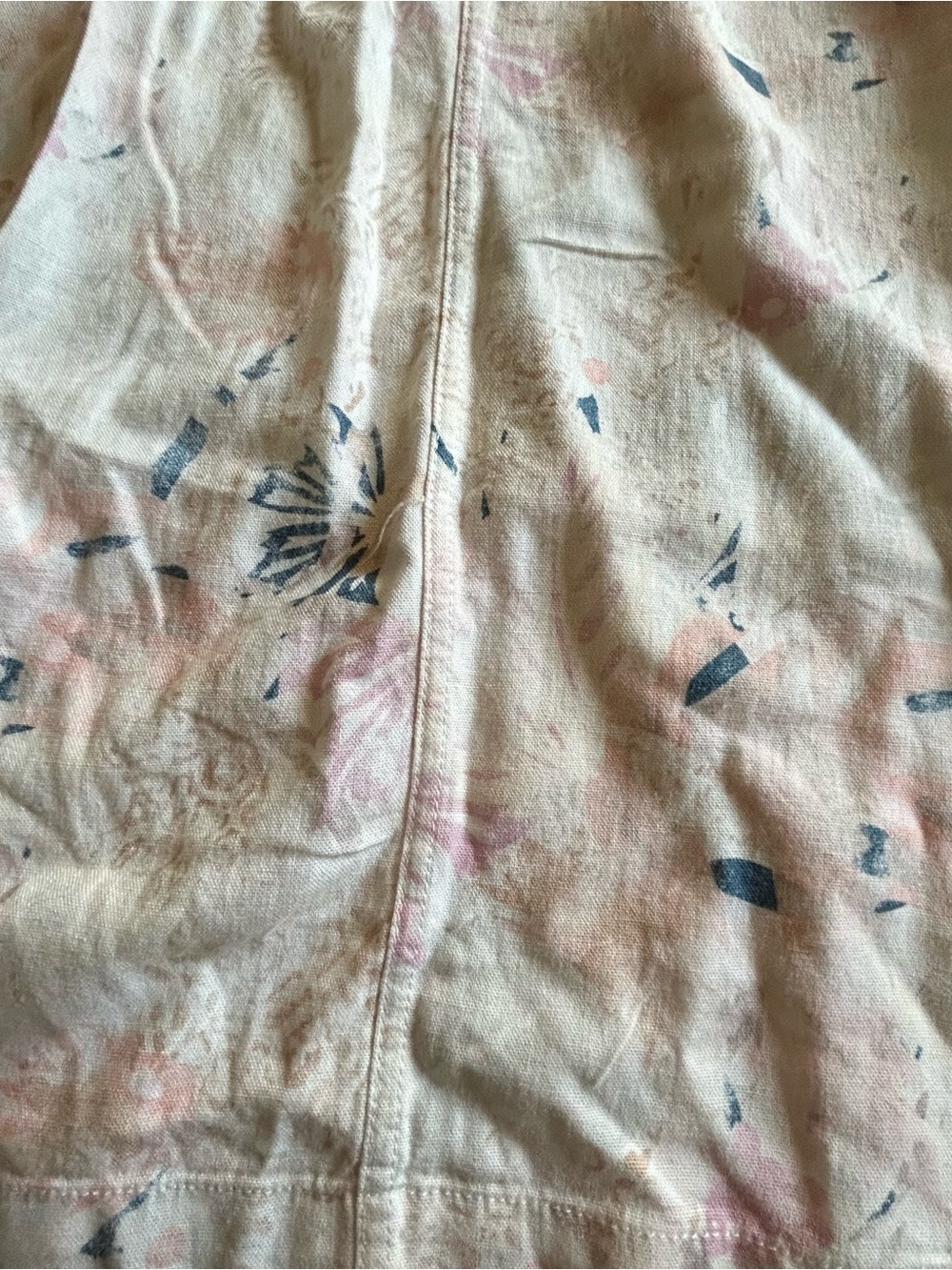 Rewash Pink Floral Wide-Leg Palazzo Pants with Blue Details - Picture 5 of 7